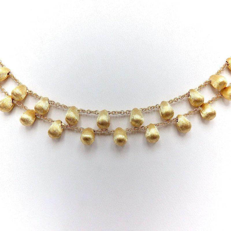 Contemporary Marco Bicego 18K Gold Double Strand Acapulco Necklace For Sale