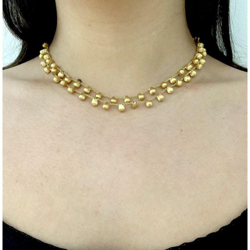 Women's or Men's Marco Bicego 18K Gold Double Strand Acapulco Necklace For Sale