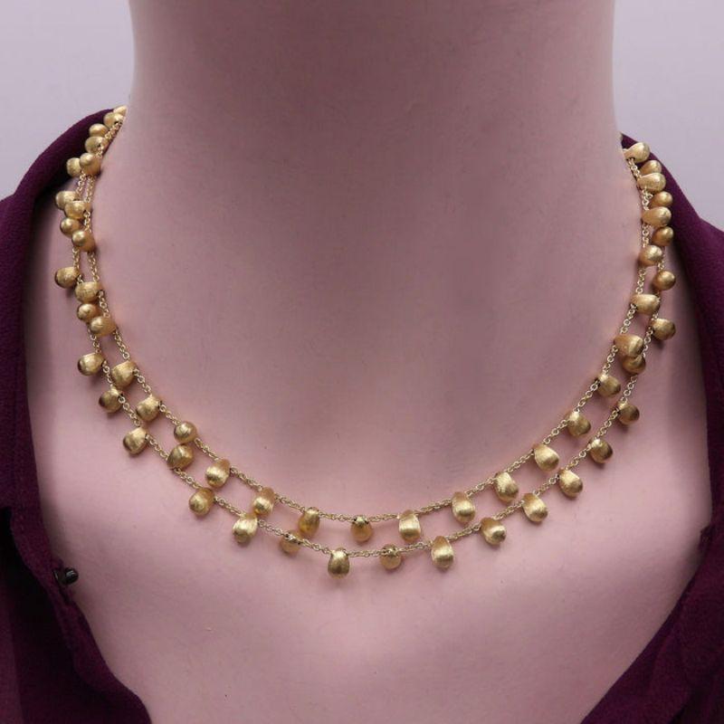 Marco Bicego 18K Gold Double Strand Acapulco Necklace For Sale 3