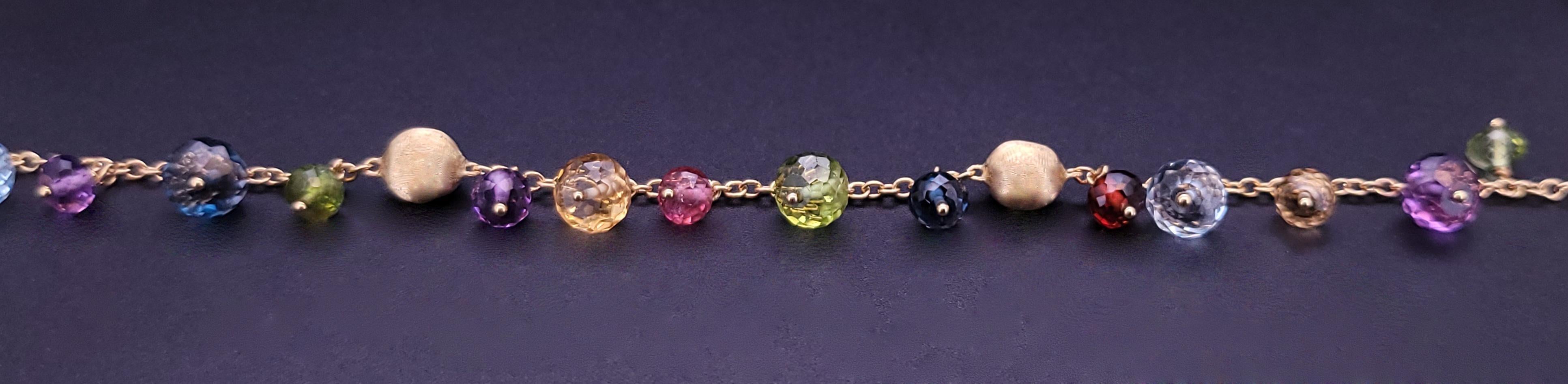De las mujeres Marco Bicego Pulsera Estación África 18K Multi Piedras en venta