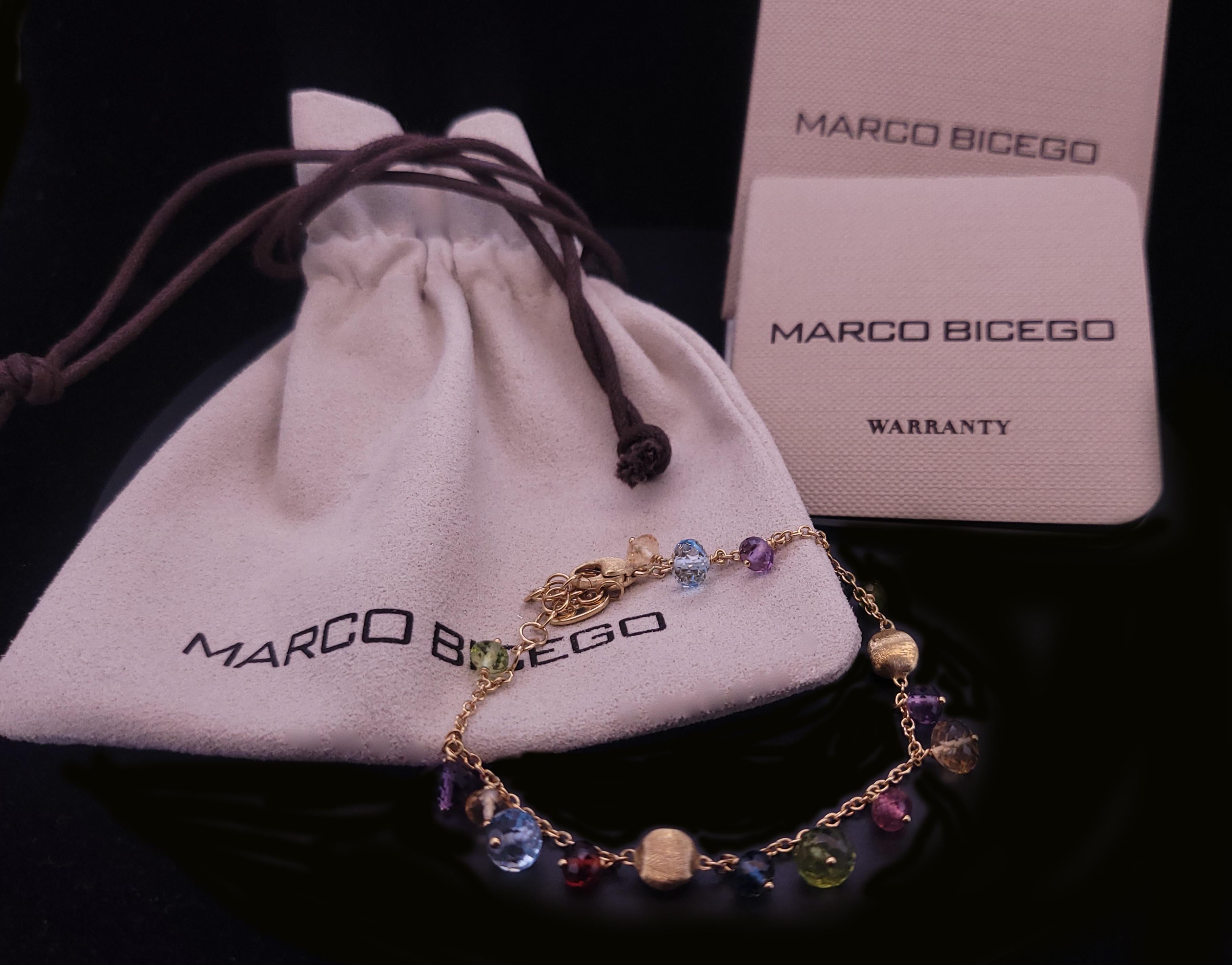 Marco Bicego Pulsera Estación África 18K Multi Piedras en venta 3