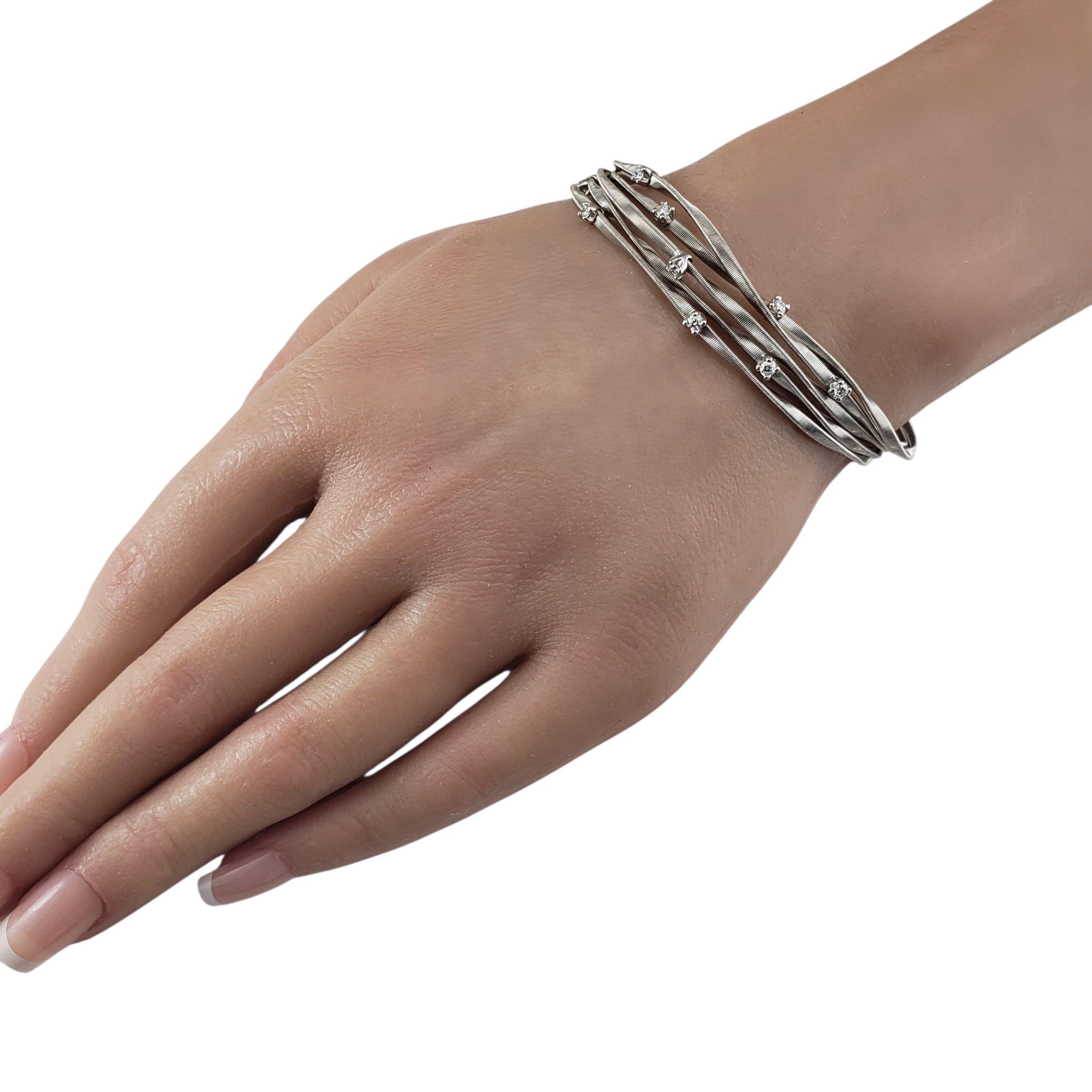 Marco Bicego 18K White Gold and Diamond Five Strand Marrakech Bracelet #23327 Pour femmes en vente