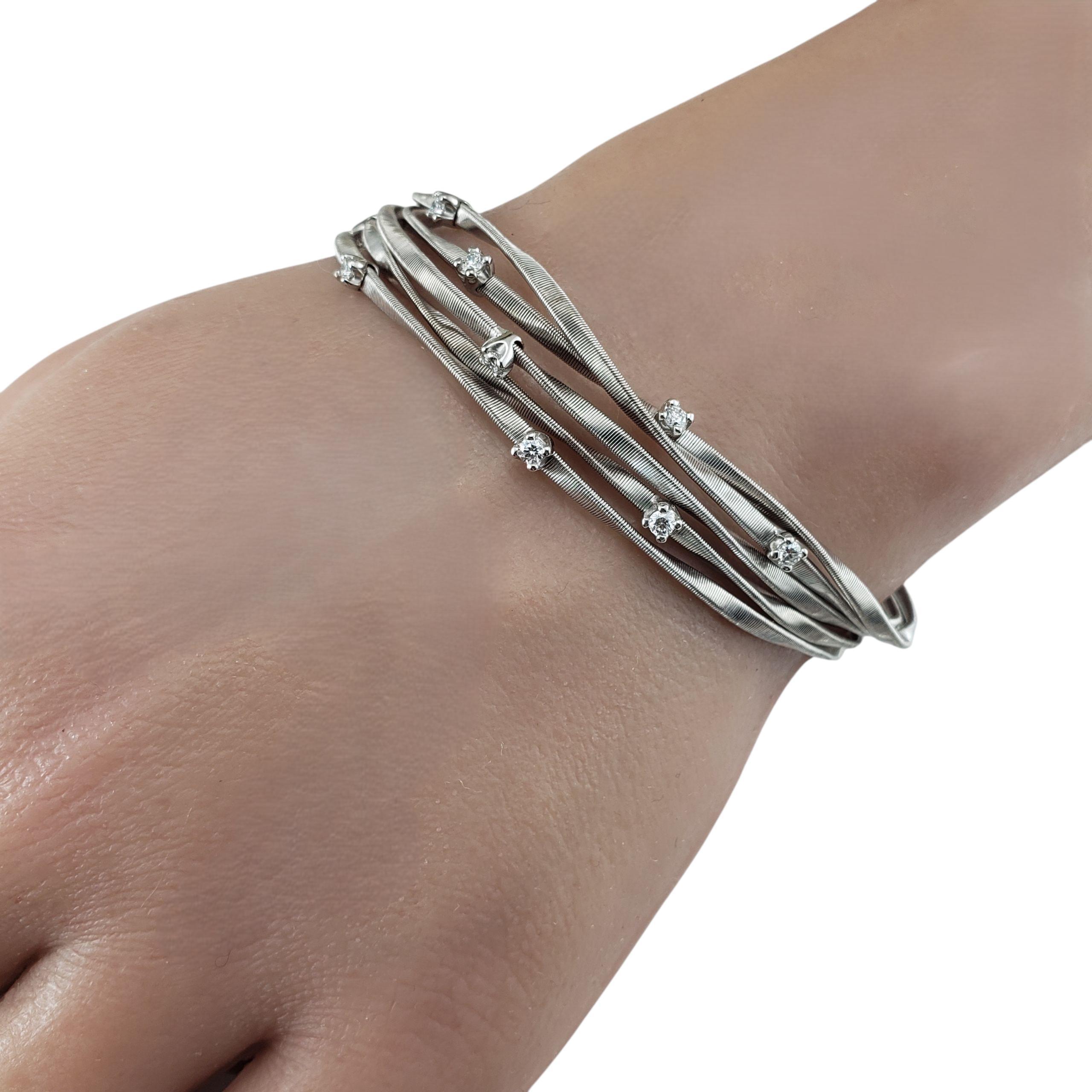 Marco Bicego 18K White Gold and Diamond Five Strand Marrakech Bracelet #23327 en vente 1