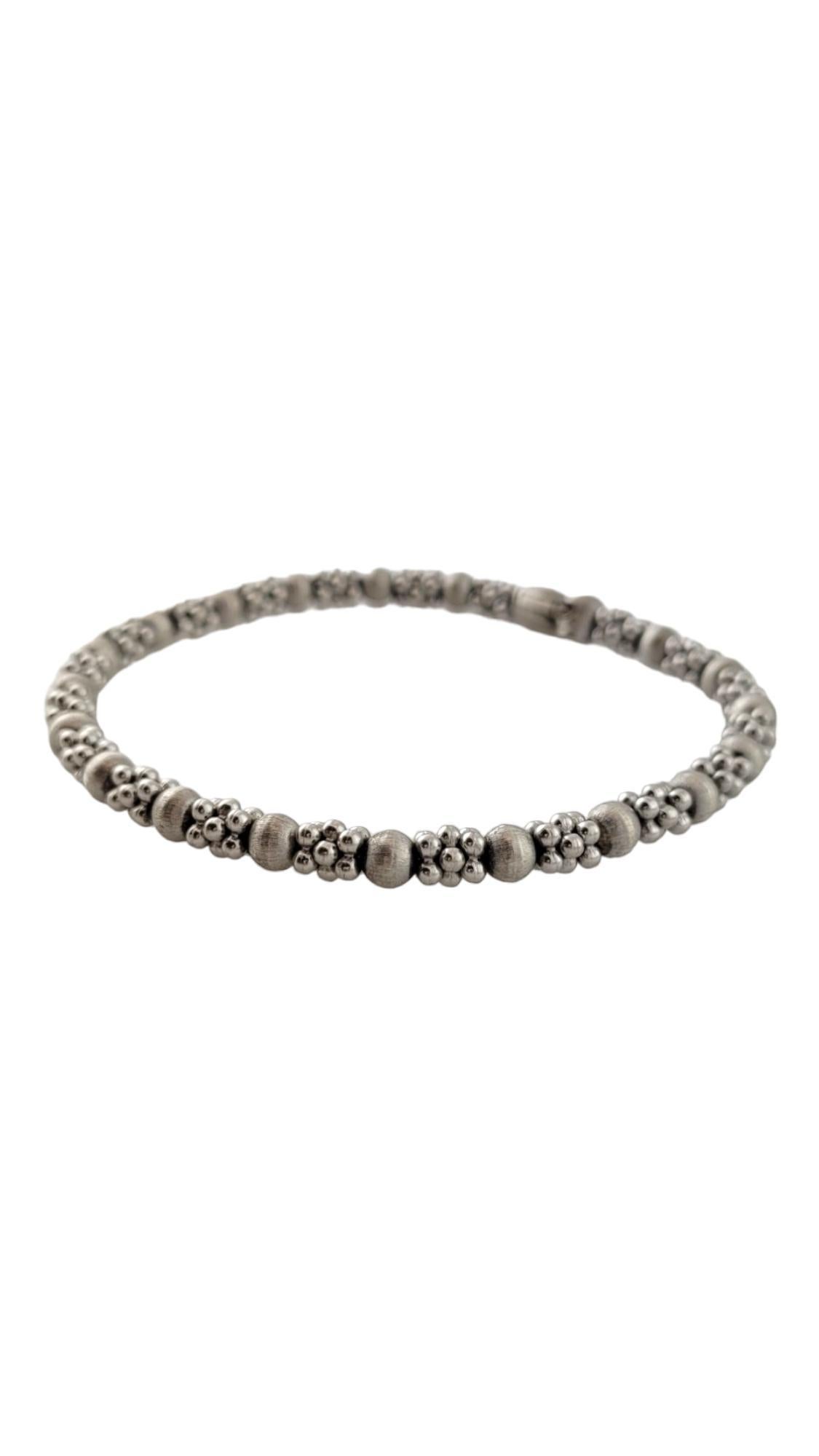 Marco Bicego 18K White Gold Beaded Bracelet #16488 In Good Condition For Sale In Washington Depot, CT