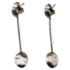 Marco Bicego 18K White Gold Siviglia Single Strand Dangle Earrings #20043