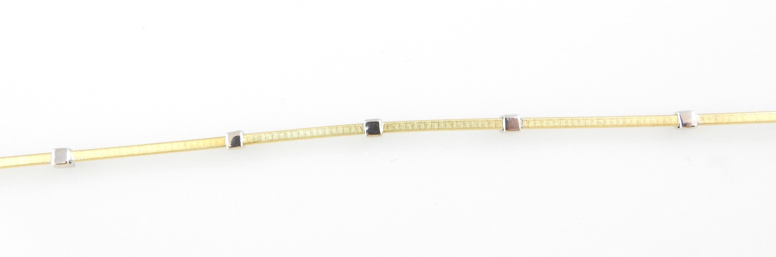 Marco Bicego 18k Gelb- und Weißgold Diamant 7 Stationen Halskette 3