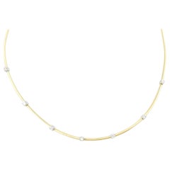 Marco Bicego Collier à 7 stations de diamants en or jaune et blanc 18k