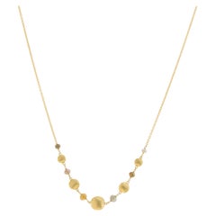 Marco Bicego 18k Yellow Gold Raw Cut  Diamond Necklace