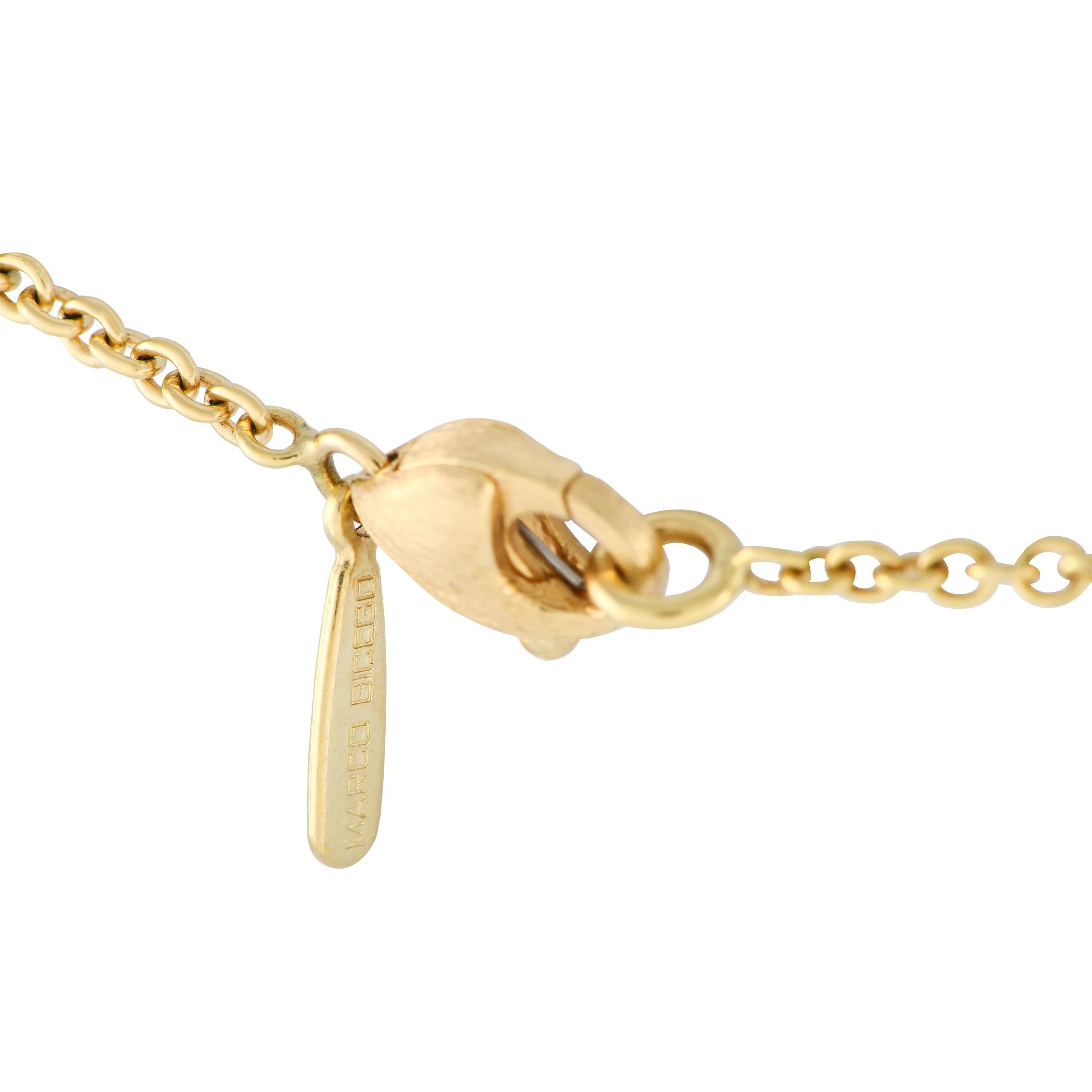 Marco Bicego Halskette aus 18 Karat Gelbgold mit Amethyst und Granat (Gemischter Schliff)