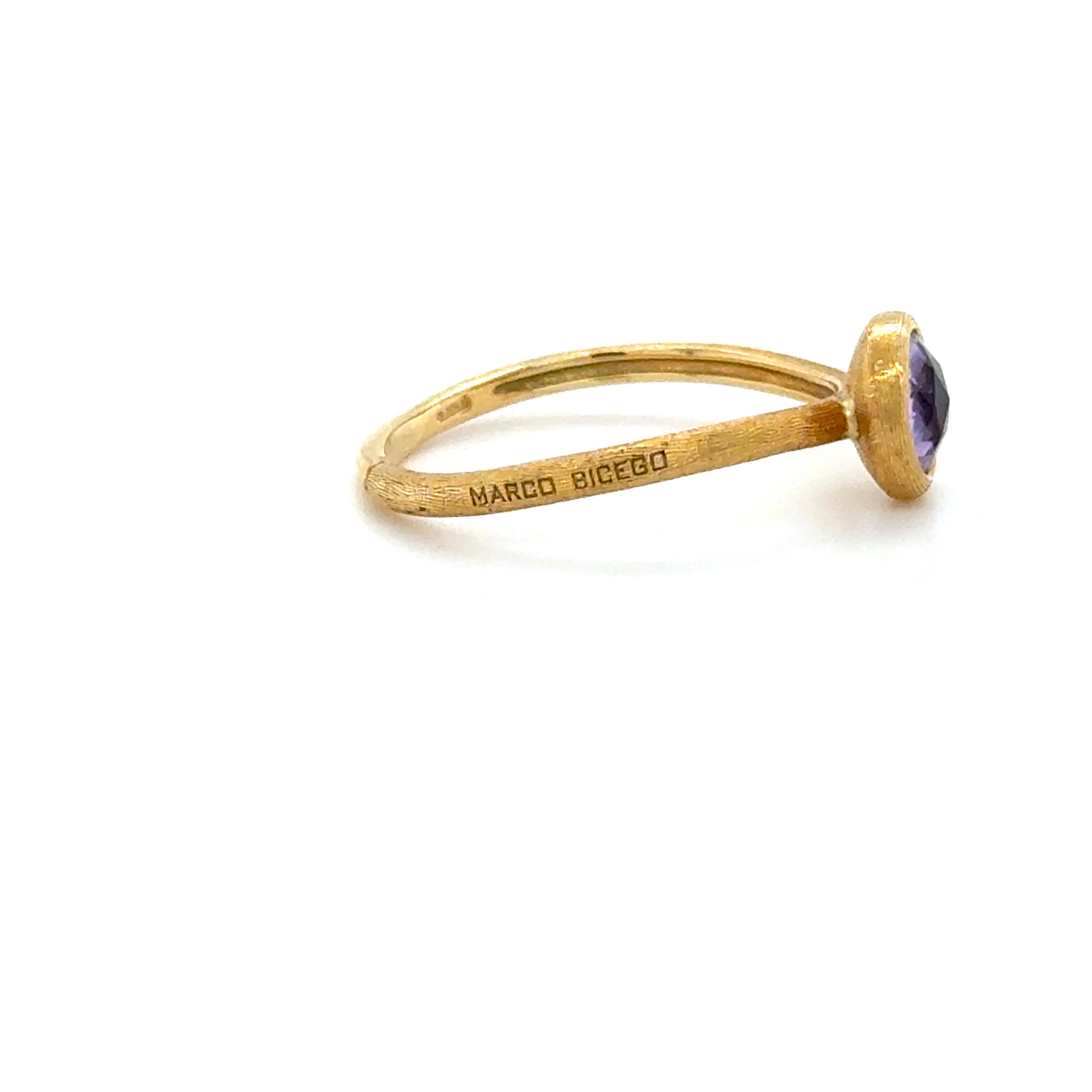 Marco Bicego, 18K Gelbgold und Amethyst Jaipur Ring im Angebot 1