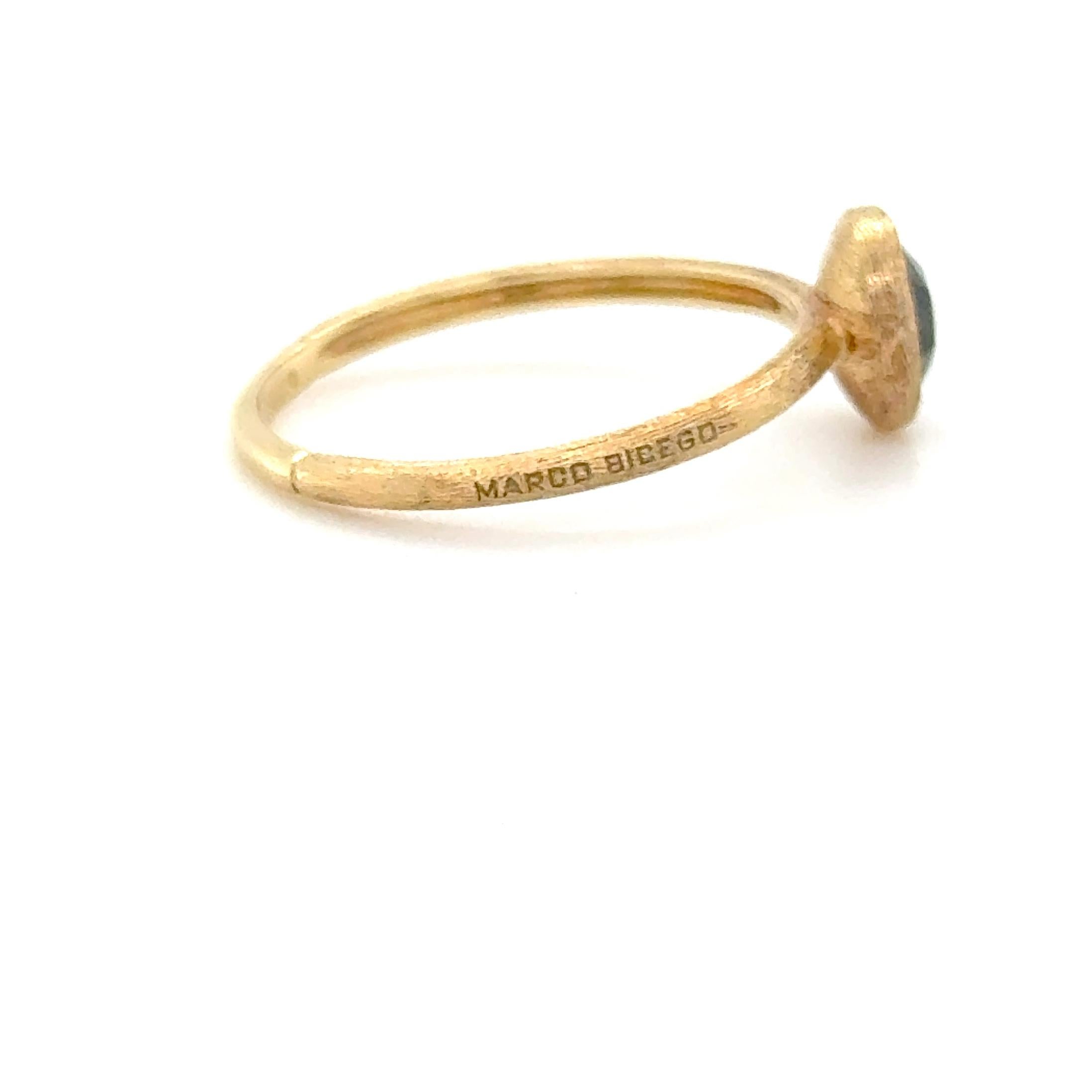 Marco Bicego, 18K Gelbgold und Londoner Blautopas Jaipur Ring Damen
