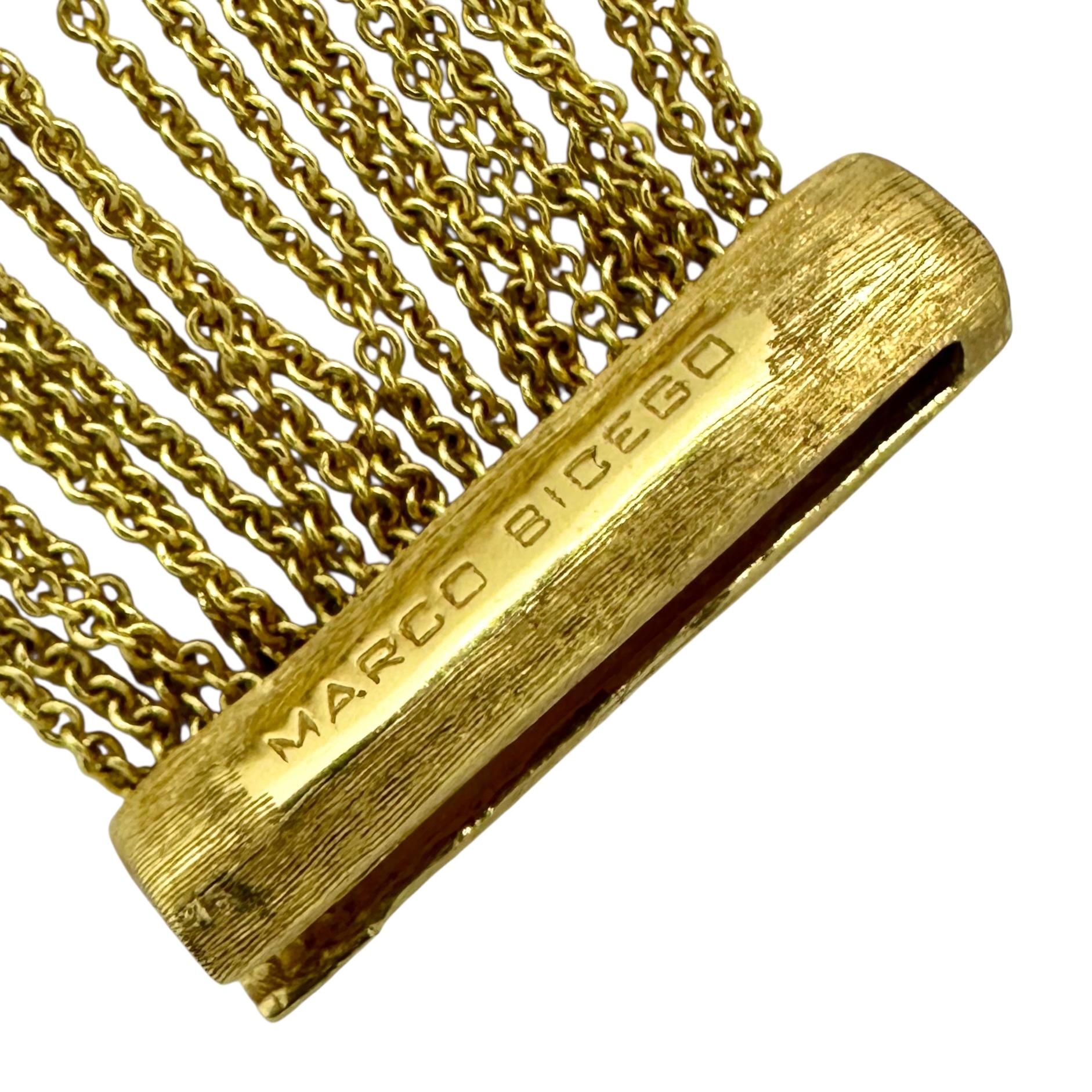 Moderne Marco Bicego - Bracelet Sivilgia 20 brins en or jaune 18K et tourmaline rose en vente