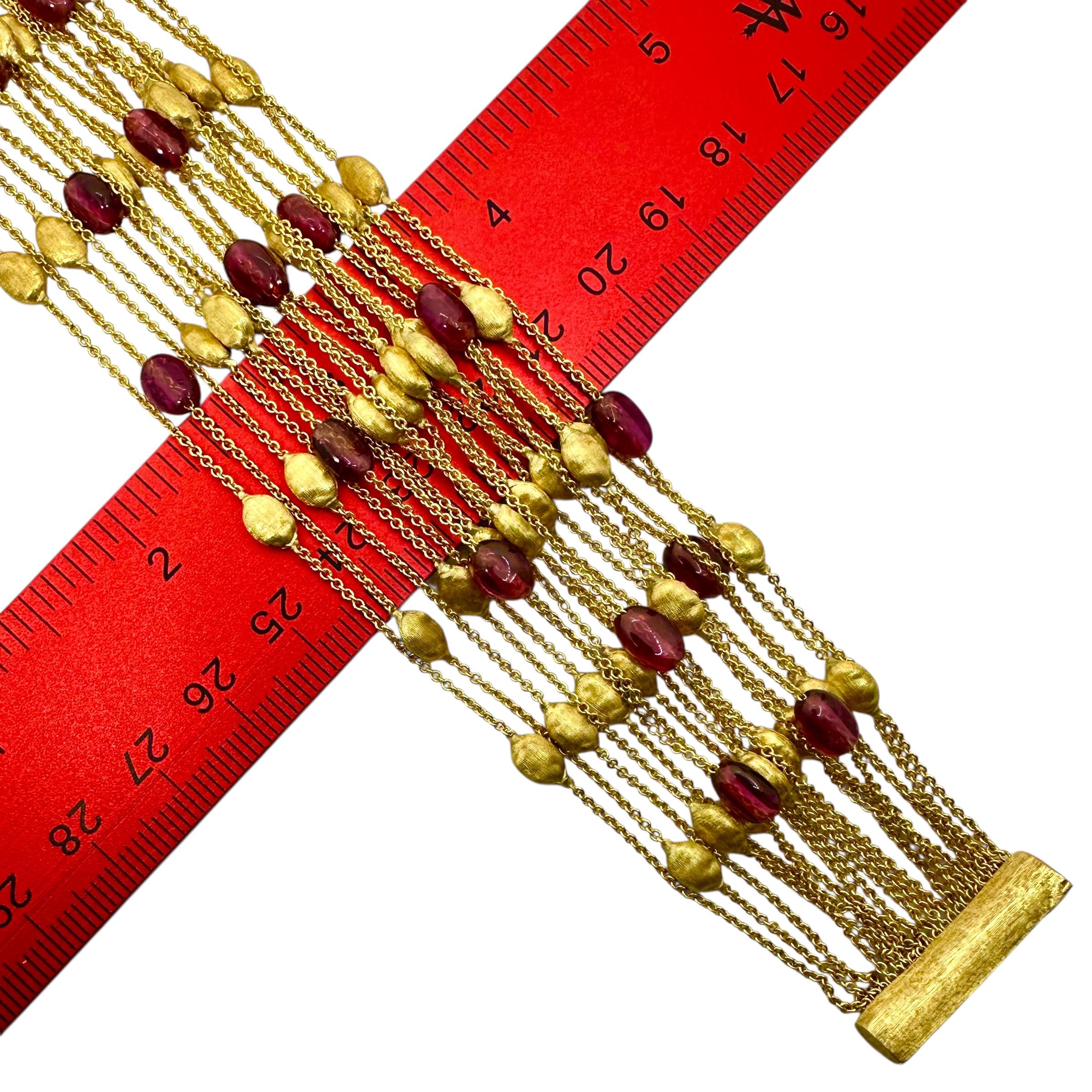 Marco Bicego - Bracelet Sivilgia 20 brins en or jaune 18K et tourmaline rose Pour femmes en vente