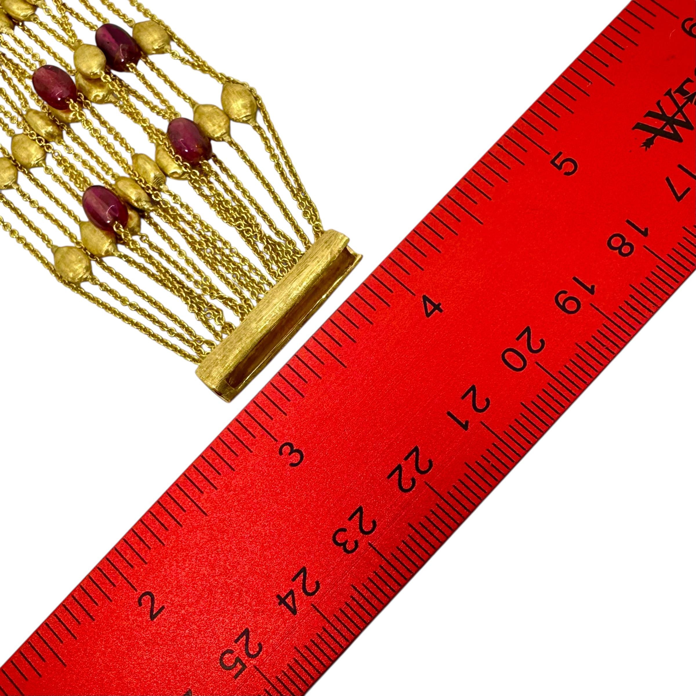 Marco Bicego - Bracelet Sivilgia 20 brins en or jaune 18K et tourmaline rose en vente 1