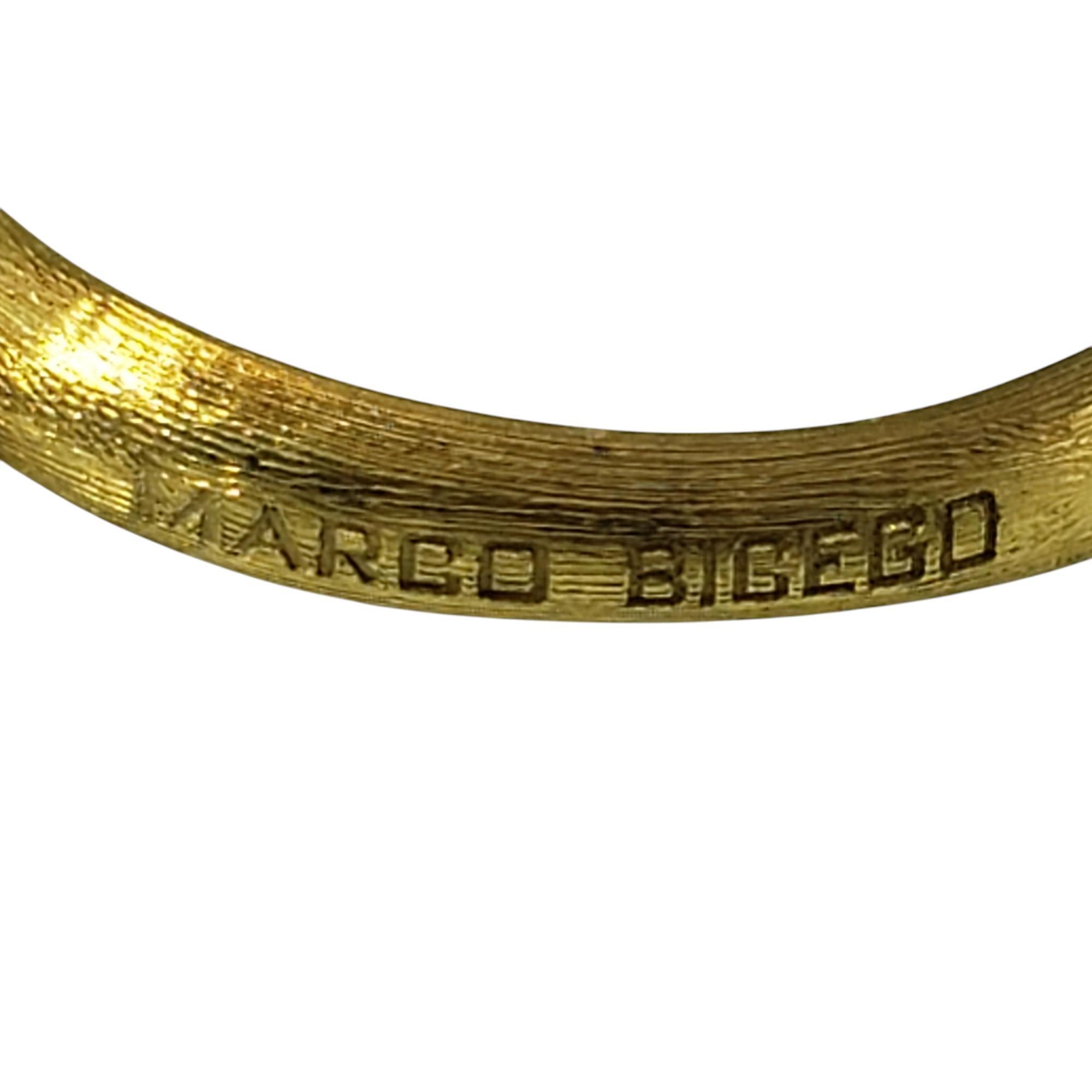 Women's Marco Bicego 18K Yellow Gold Cabochon Citrine Jaipur Frame Ring Size 7.5 For Sale