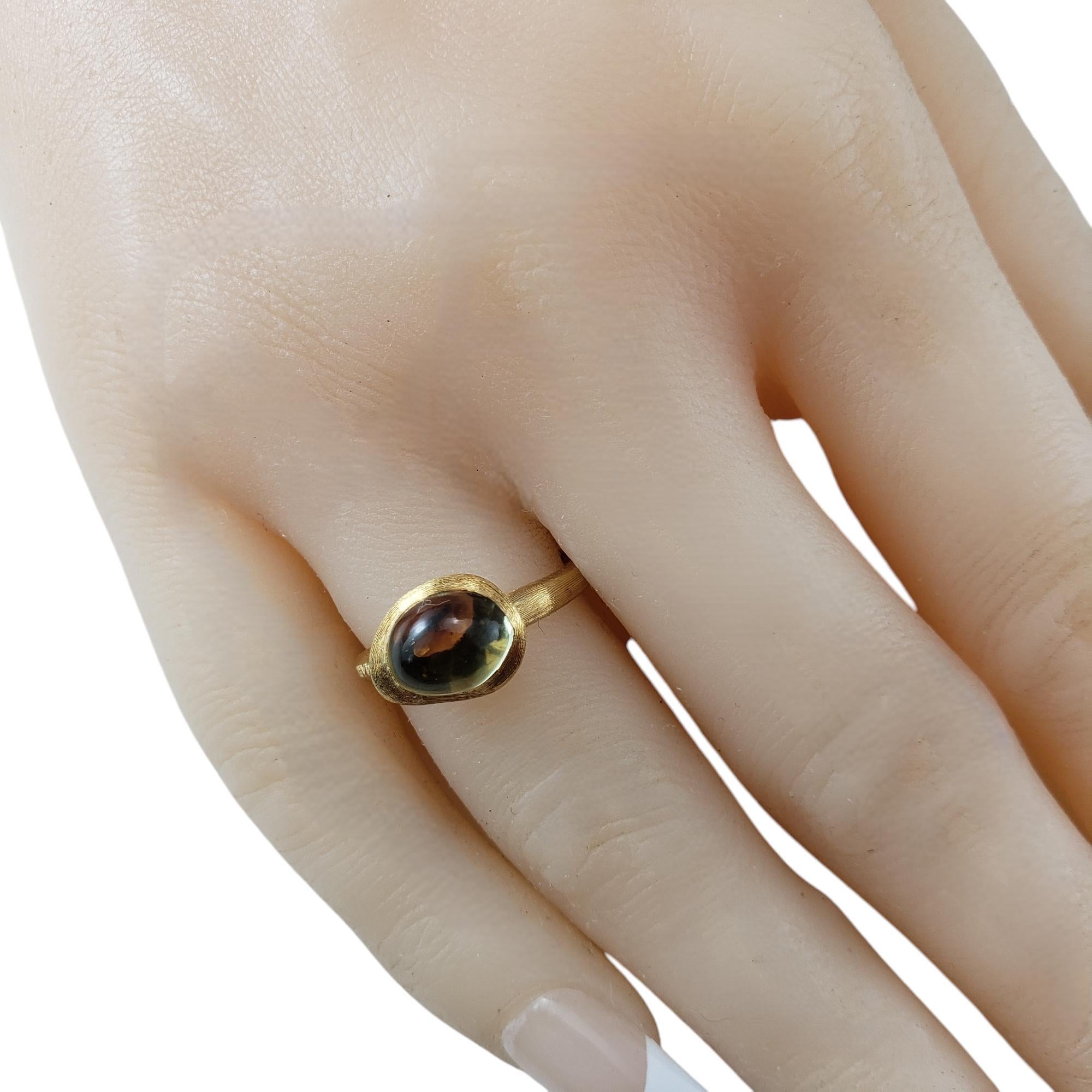 Marco Bicego 18K Yellow Gold Cabochon Citrine Jaipur Frame Ring Size 7.5 For Sale 3