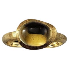 Marco Bicego 18K Yellow Gold Cabochon Citrine Jaipur Frame Ring Size 7.5