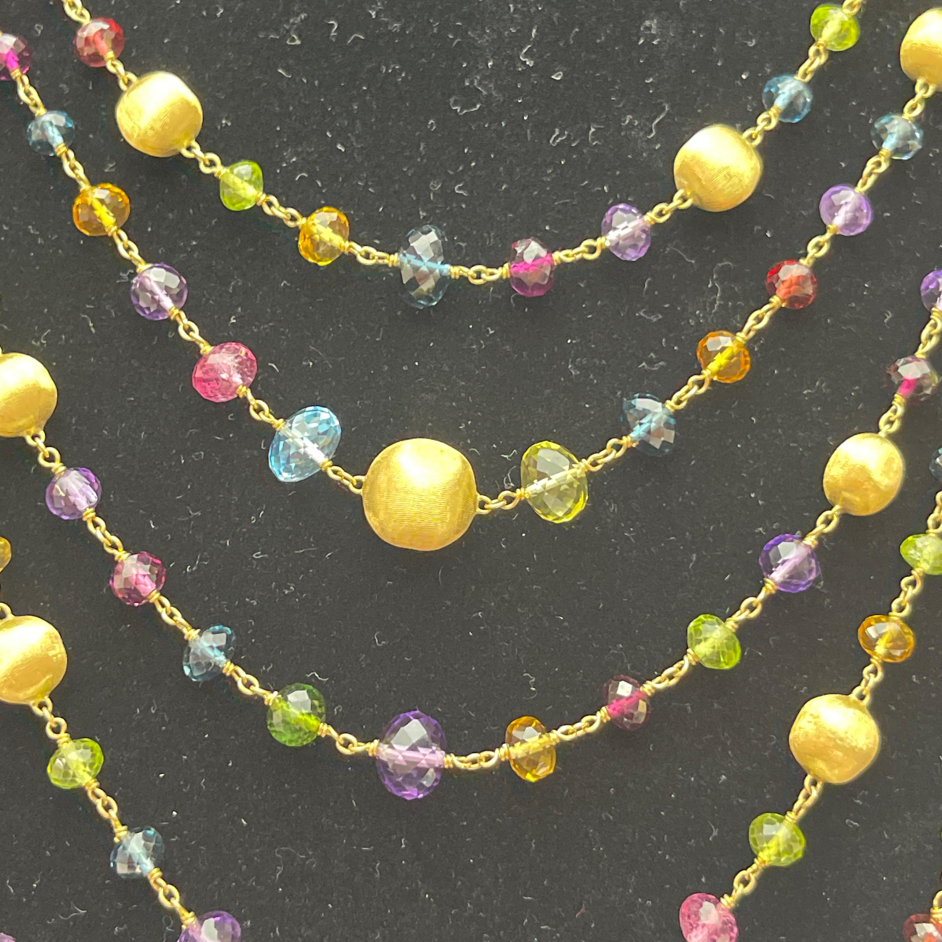 Marco Bicego - Collana di perline a cinque fili in oro giallo 18k - 18