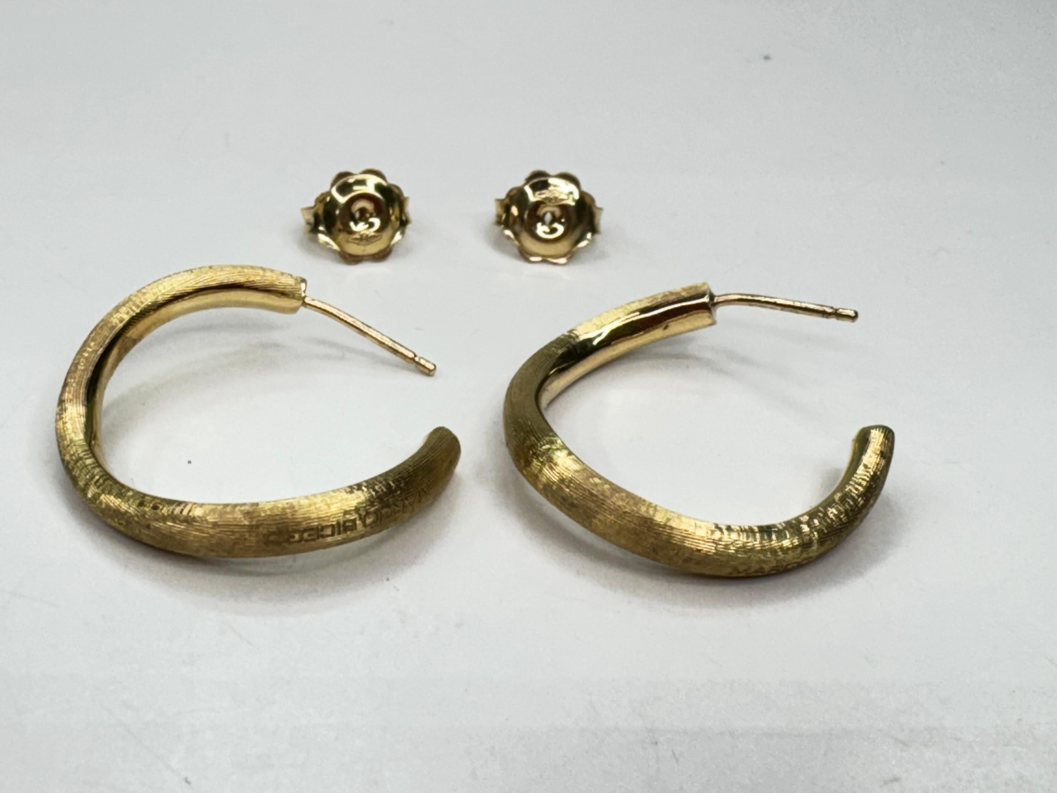 Marco Bicego 18k Yellow Gold Jaipur Hoop Earrings For Sale 1
