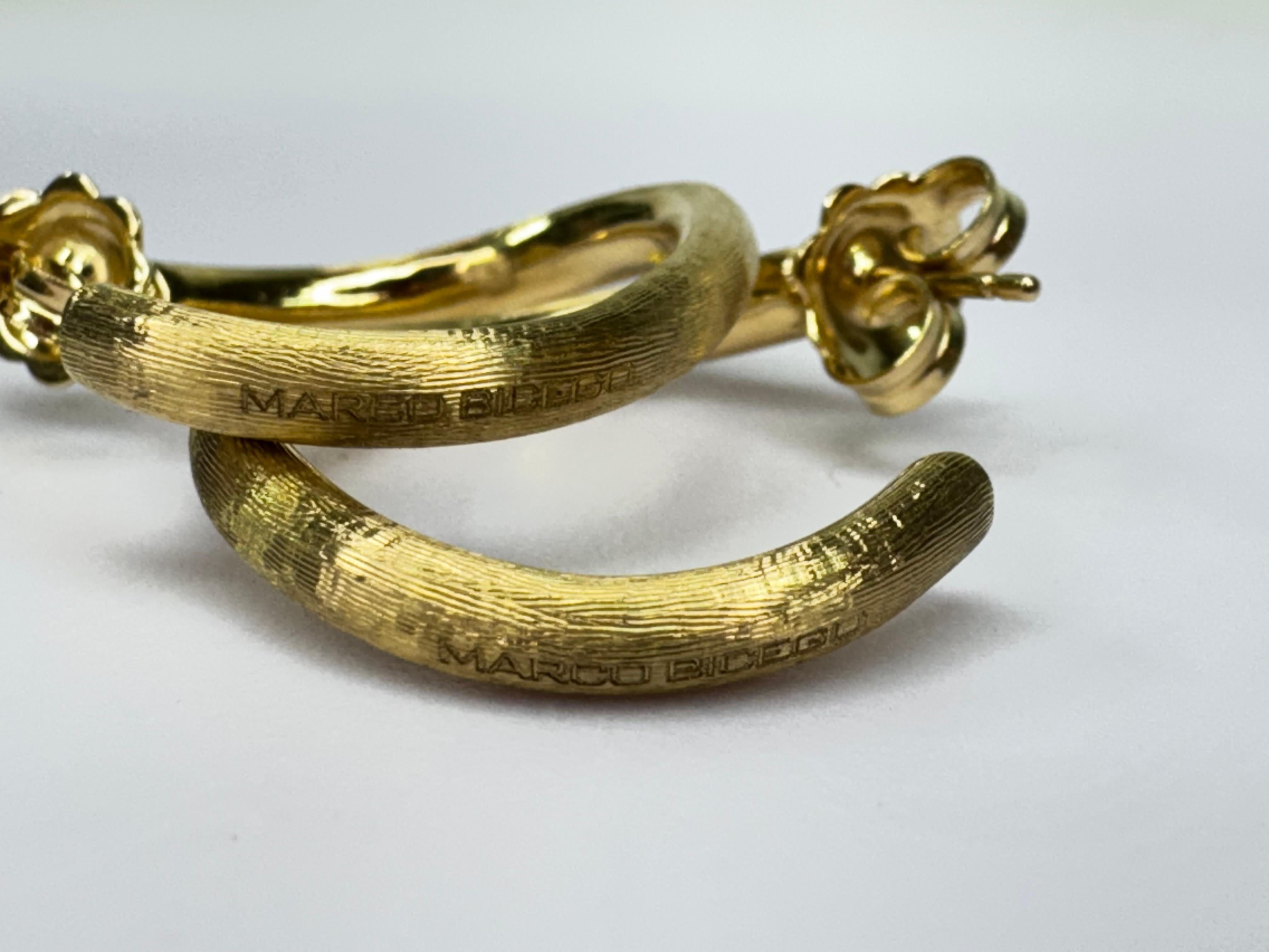 Marco Bicego 18k Yellow Gold Jaipur Hoop Earrings For Sale 4