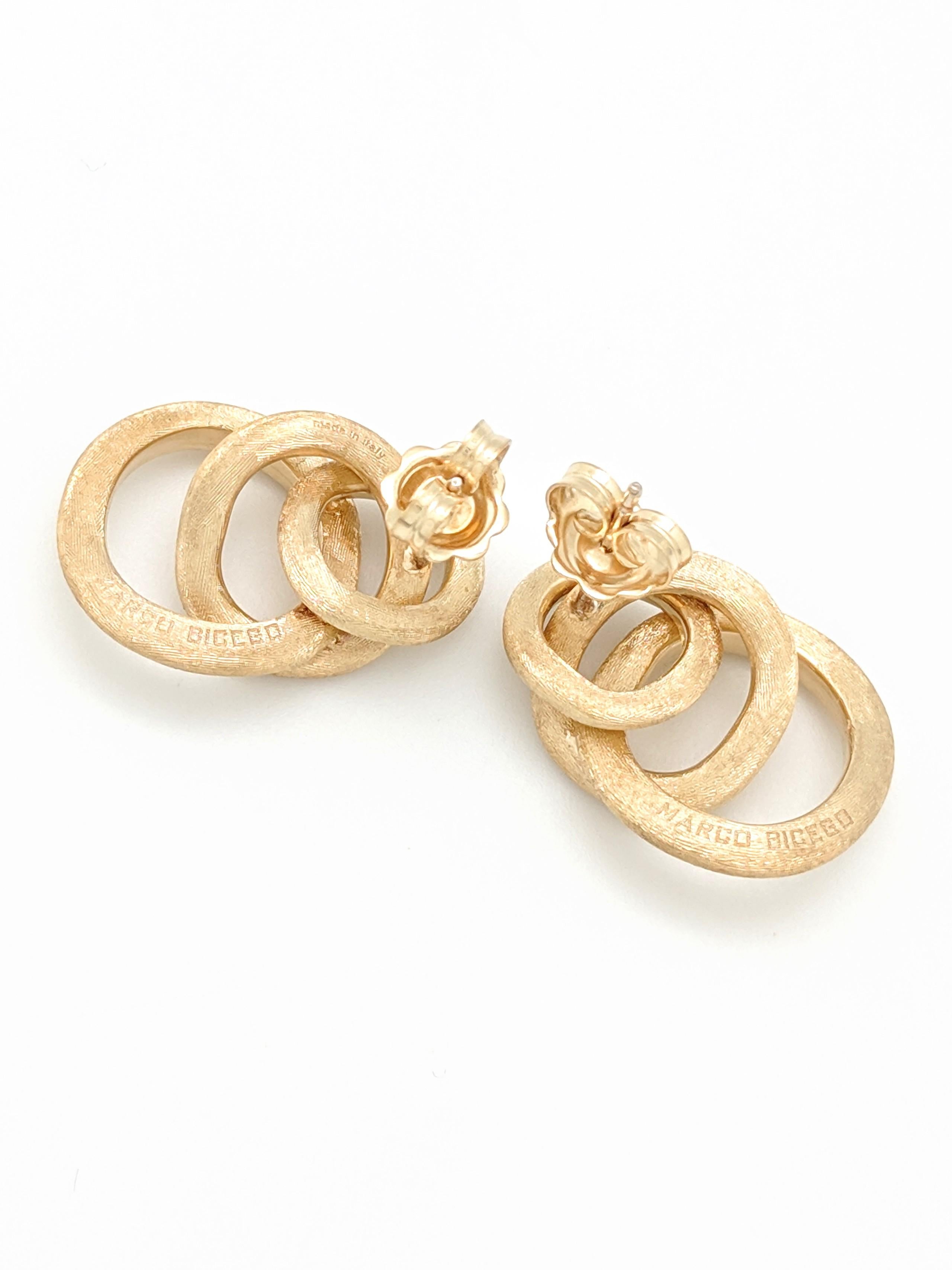 Marco Bicego 18 Karat Yellow Gold Link Small Knot Earrings Jaipur Collection 1