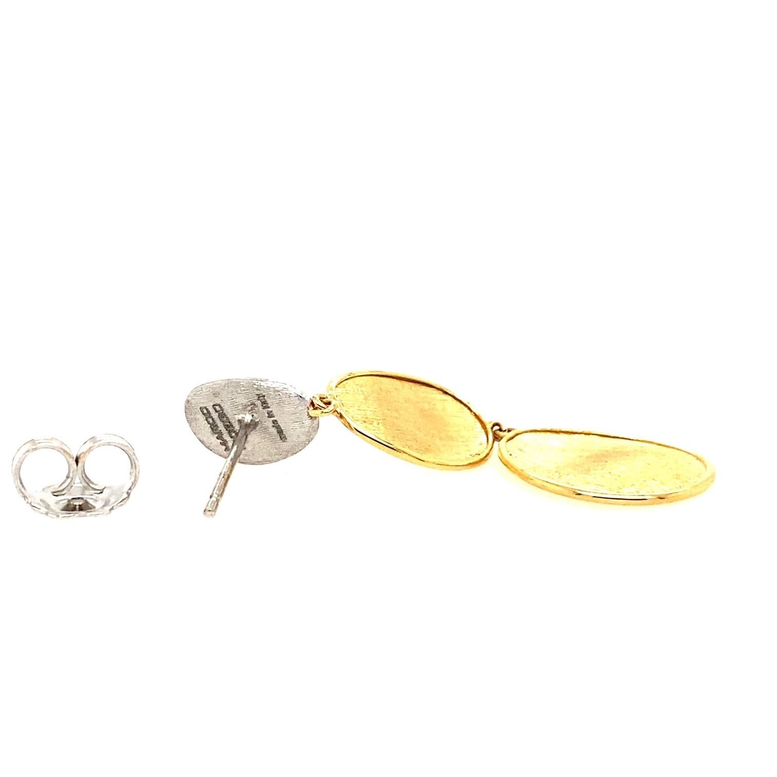 Marco Bicego 18k Yellow Gold Lunaria Petite Triple Drop Earring In New Condition For Sale In Rochester, NY