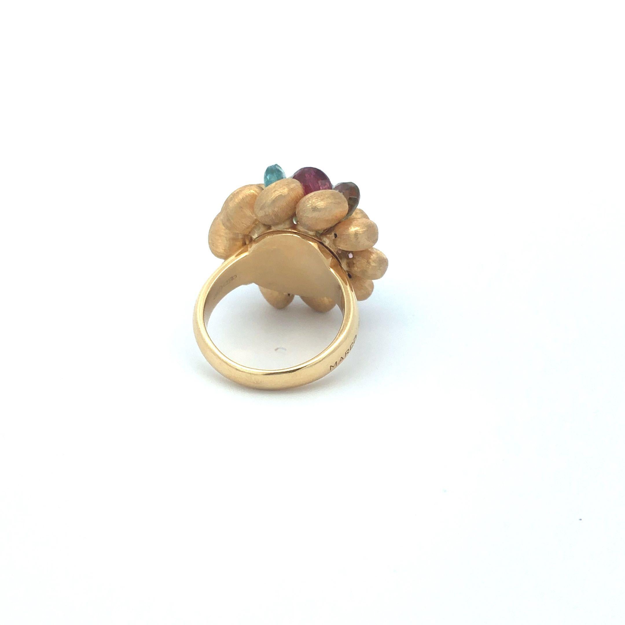 Marco Bicego Cocktailring aus 18 Karat Gelbgold mit gemischten Edelsteinen im Zustand „Gut“ im Angebot in Bridgewater, NJ