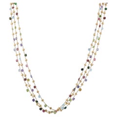 Marco Bicego Collana a più fili con pietre preziose in oro giallo 18 carati MB08-062226