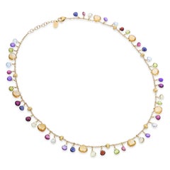 Marco Bicego 18K Yellow Gold Multigem Drop Necklace