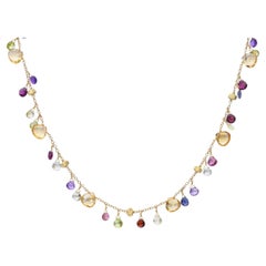 Marco Bicego 18K Yellow Gold Multigem Drop Necklace