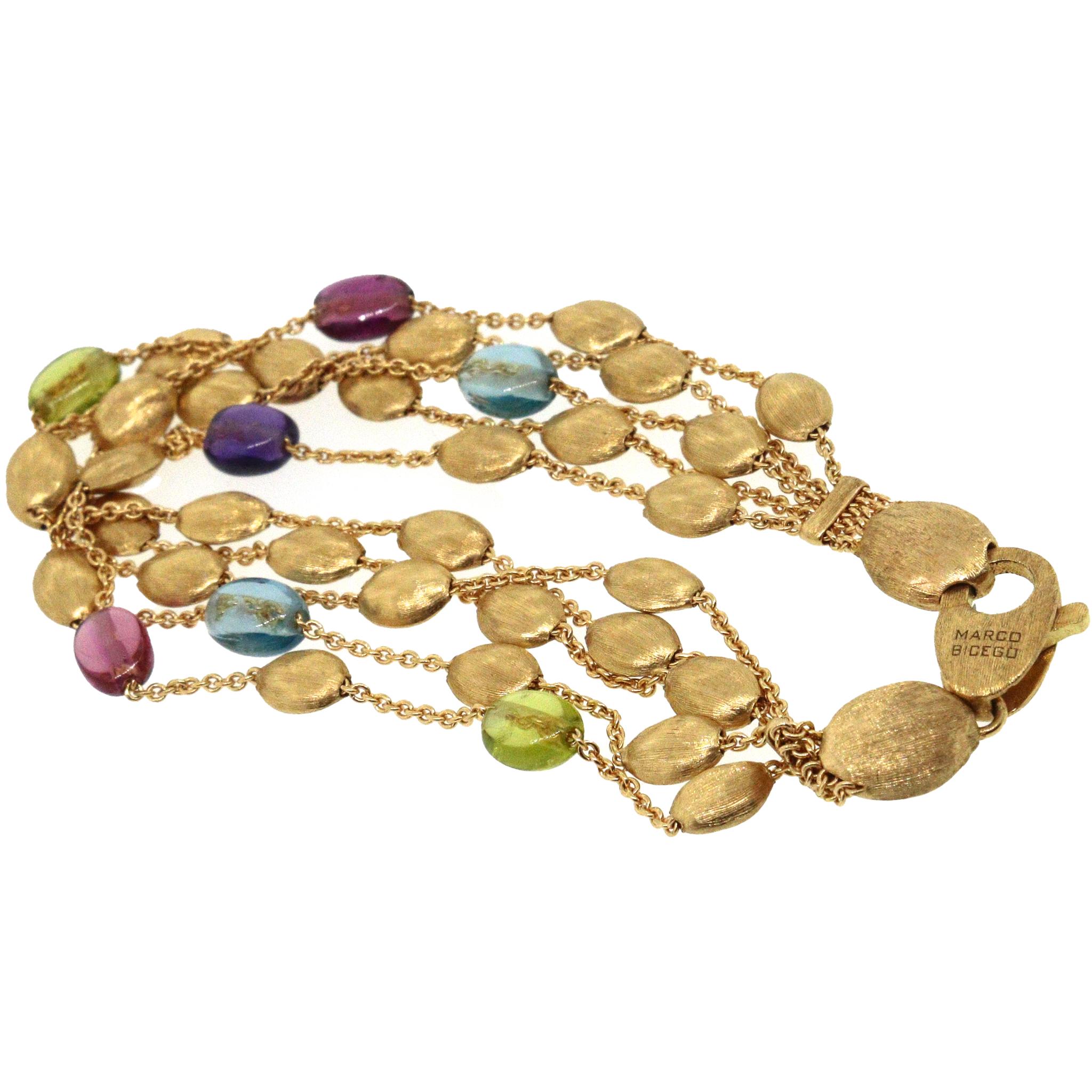 Marco Bicego Bracelet Paradise à 5 brins en or jaune 18 carats Pour femmes en vente
