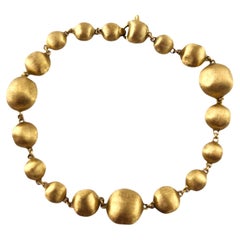 Marco Bicego 18K Yellow Gold Siviglia Hammered Bead Bracelet #18416