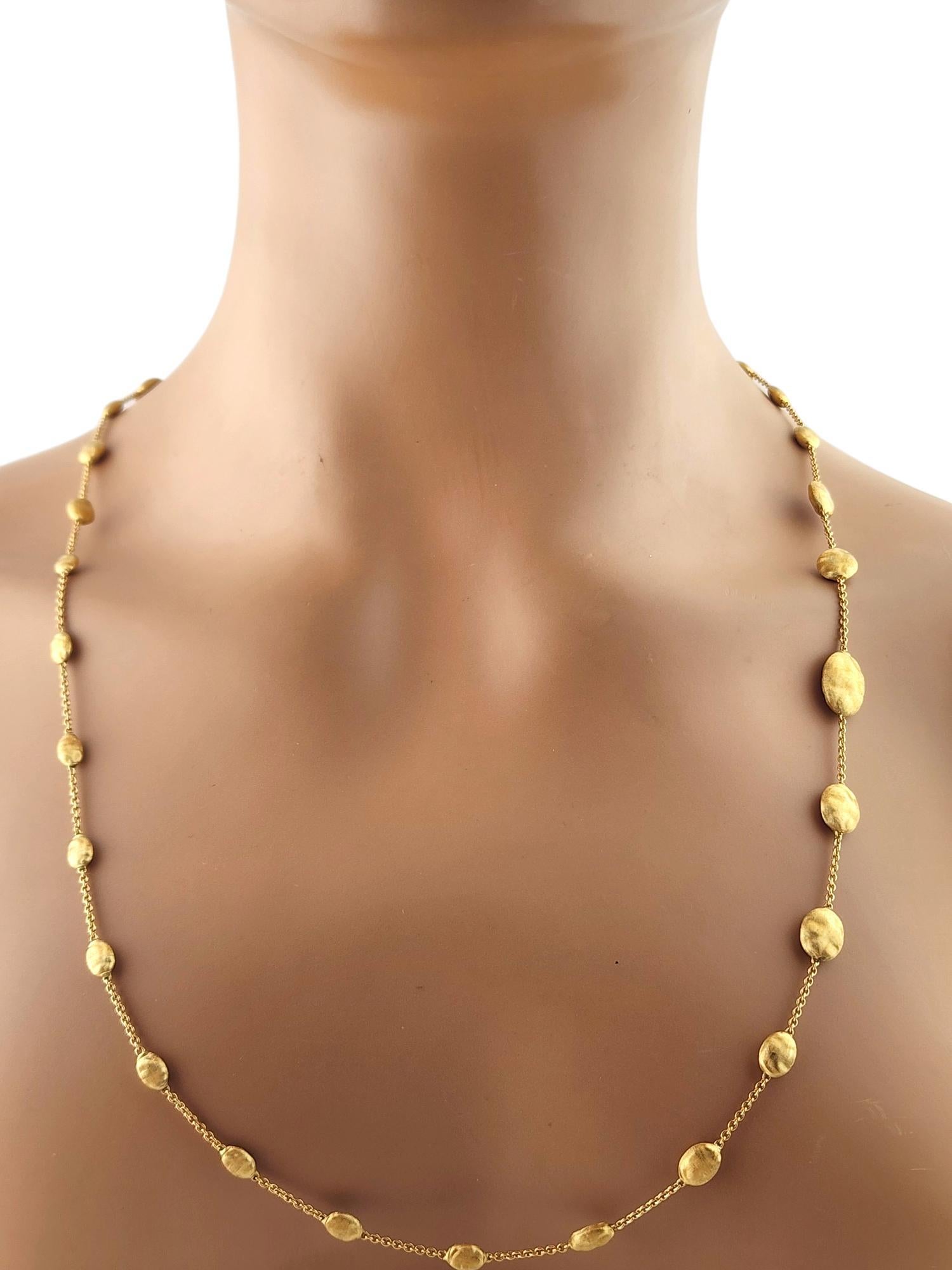 Marco Bicego 18K Yellow Gold Siviglia Hammered Bead Necklace #18409 2