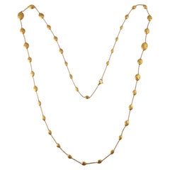 Marco Bicego 18K Yellow Gold Siviglia Hammered Bead Necklace #18409