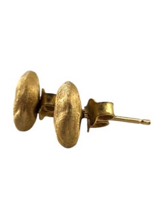 Marco Bicego 18K Yellow Gold Siviglia Hammered Bead Stud Earrings #18412