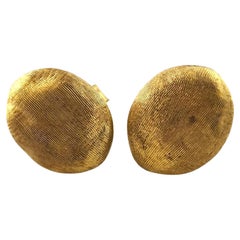 Marco Bicego 18K Yellow Gold Siviglia Hammered Bead Stud Earrings #18412