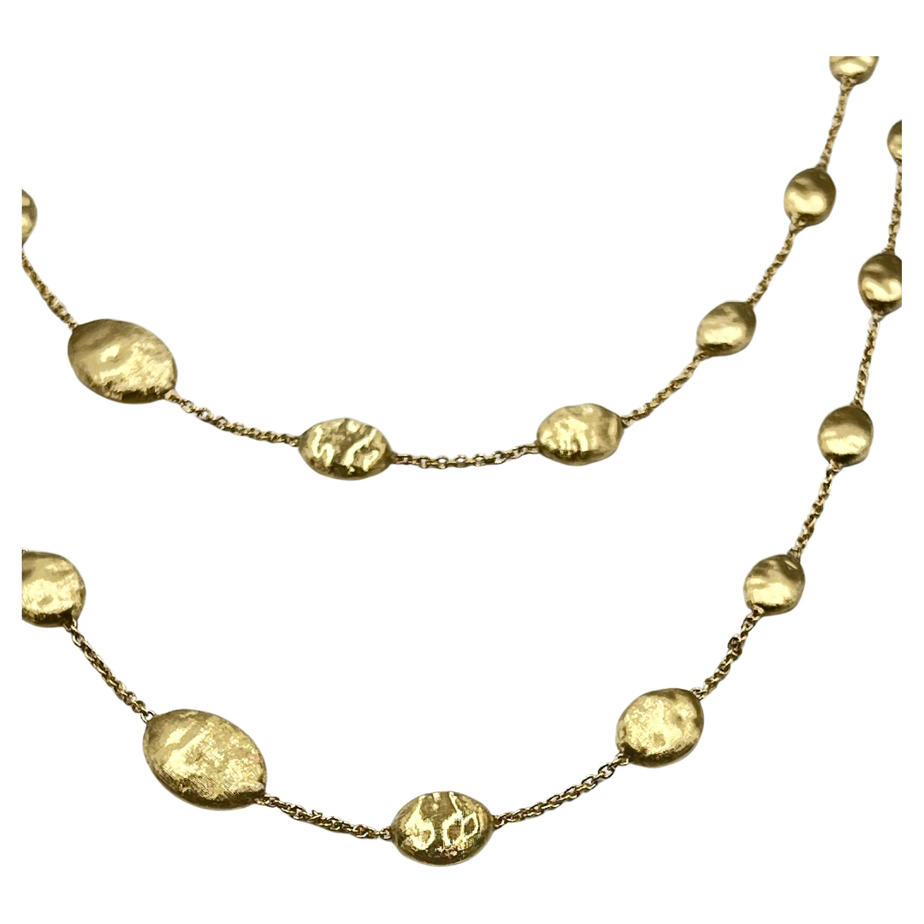 Modern Marco Bicego 18k Yellow Gold Siviglia Long Necklace