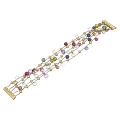 Marco Bicego 18KT Gold Five-Strand Gemstone Bracelet
