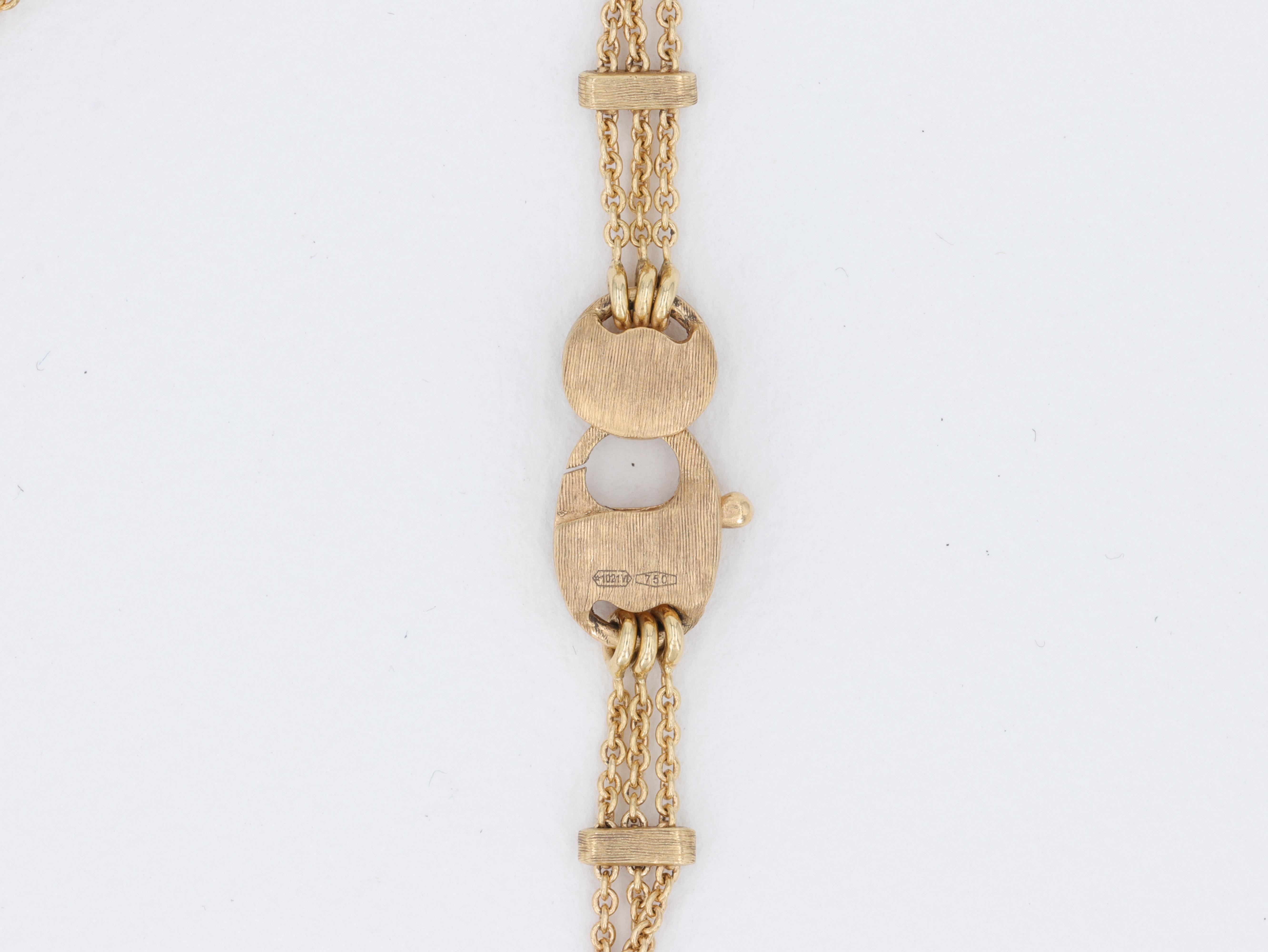three strand gold necklace