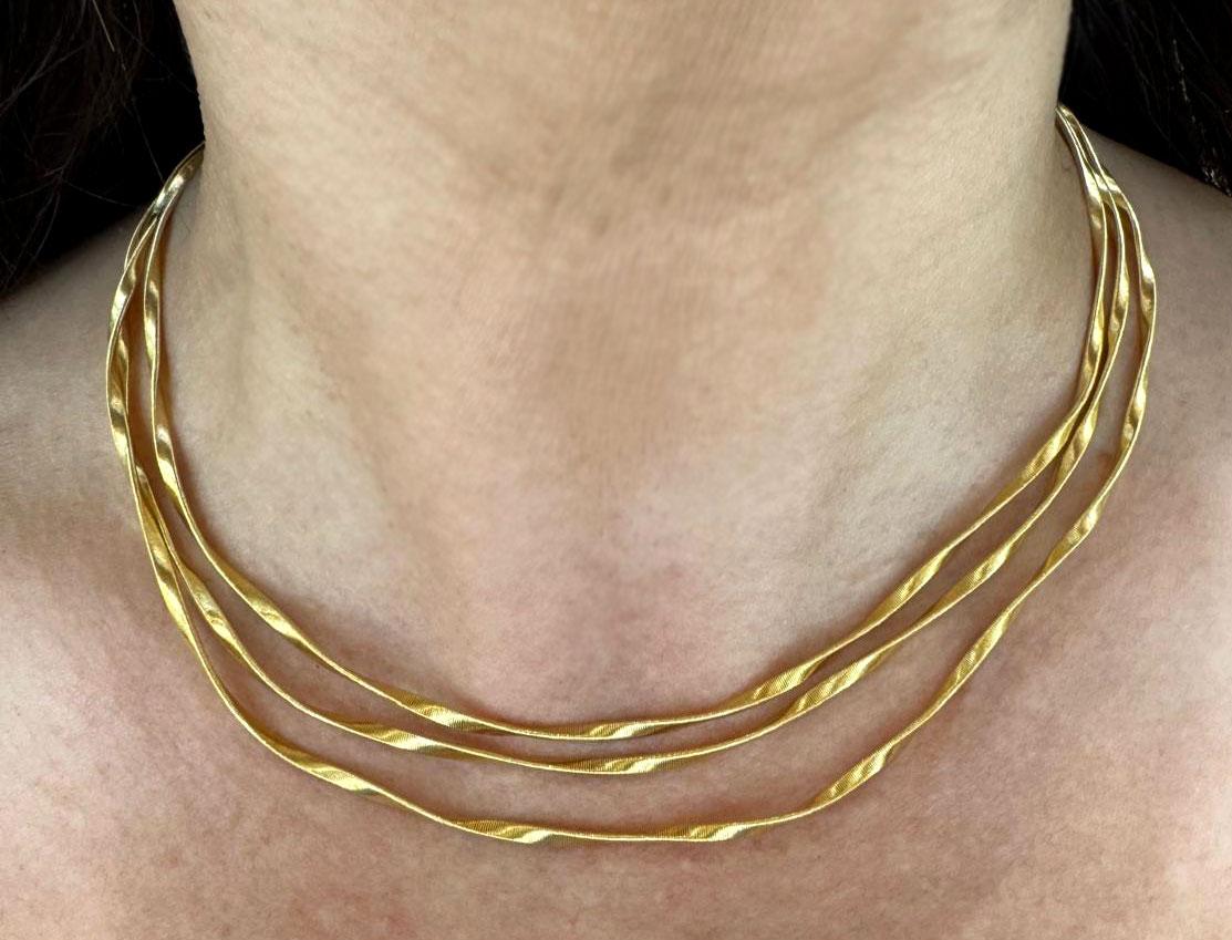 Moderne Marco Bicego - Collier Marrakech à 3 brins en vente