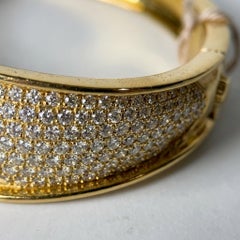 Marco Bicego 4 Carat Diamond Pavé 18k Yellow Gold Bangle