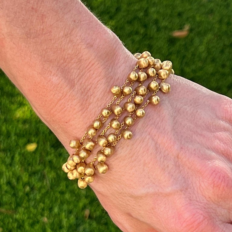 MarCo Bicego 5 Row 18 Karat Yellow Gold Acapulco MultiRow Bracelet For