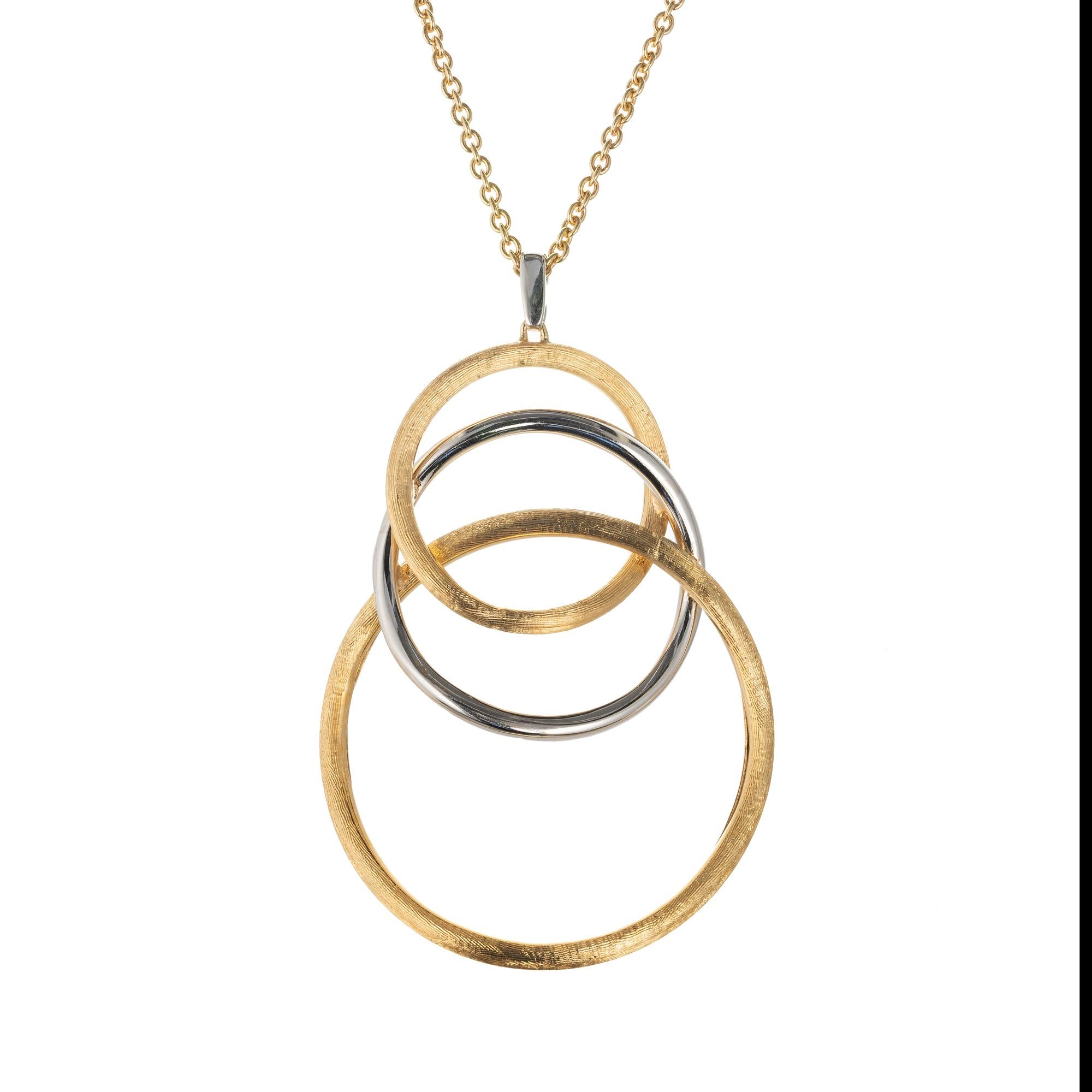 Taille ronde Marco Bicego - Collier à pendentifs en or avec diamants de 0,50 carat en vente