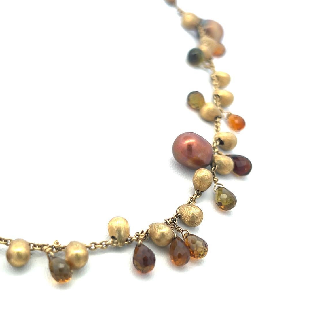 Marco Bicego 5.8-4.3mm Briolette Citrine A Link en or jaune 18 carats en vente 1