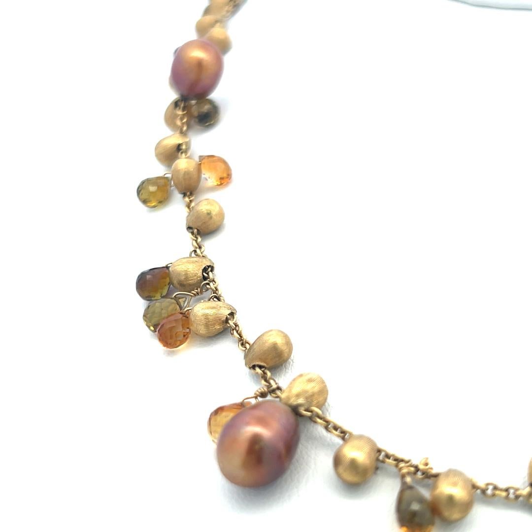 Marco Bicego 5.8-4.3mm Briolette Citrine A Link en or jaune 18 carats en vente 2