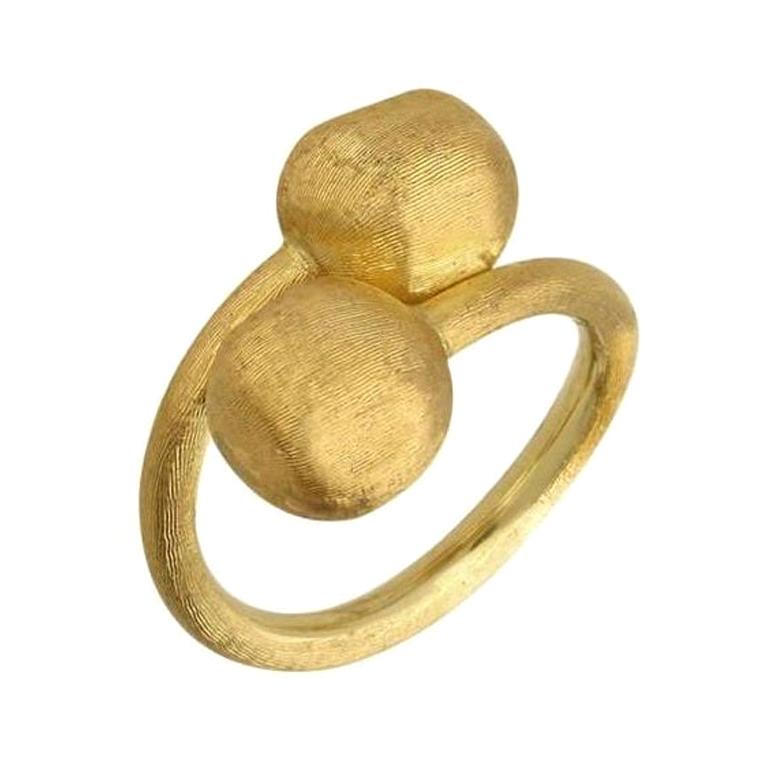 Marco Bicego Africa 18 Carat Yellow Gold Twist Ring AB477 at 1stDibs