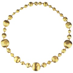 Marco Bicego Africa, 18 Karat Yellow Gold Single Strang Mixed Beads Necklace
