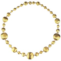 Marco Bicego Africa, 18 Karat Yellow Gold Single Strang Mixed Beads Necklace