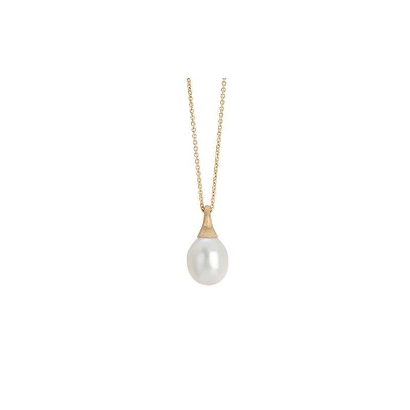 Marco Bicego® Africa Boule Collection 18K Yellow Gold and Pearl Pendant
Length 15.25 inches 
CB2493PL
