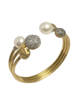 Brazalete Marco Bicego "África" de oro, diamantes y perlas